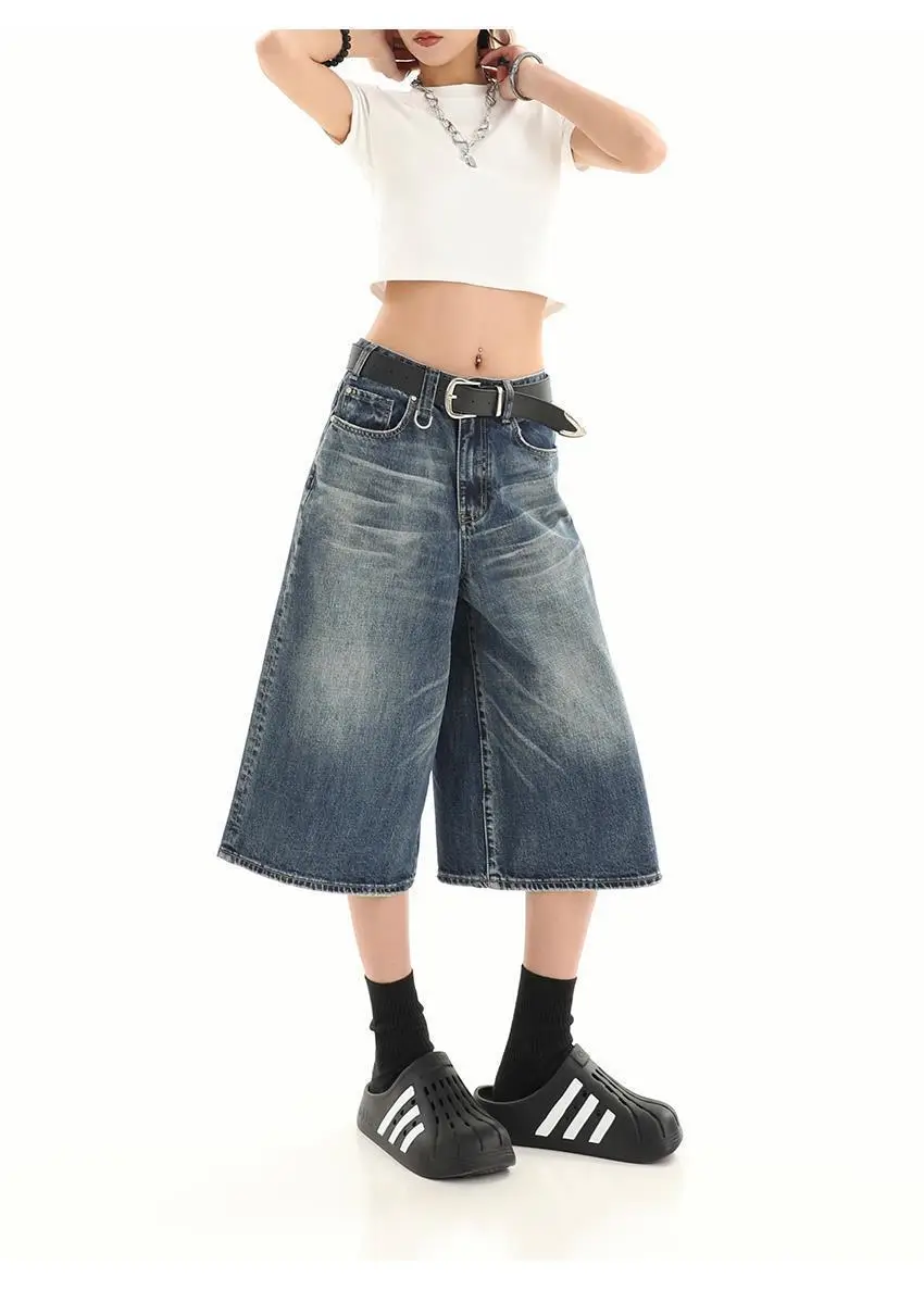 American Style Washed Denim Shorts Men — feature 3