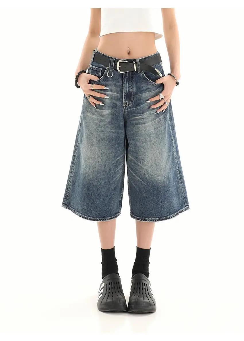 American Style Washed Denim Shorts Men — feature 4