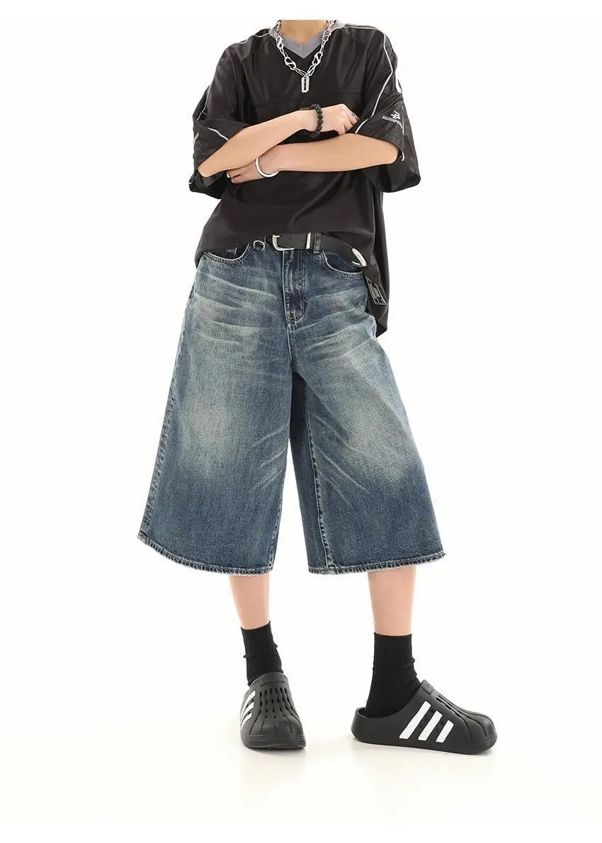 American Style Washed Denim Shorts Men — feature 5