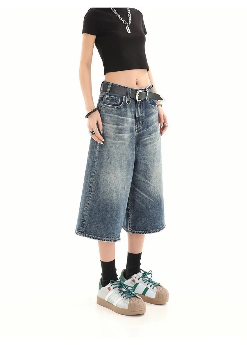 American Style Washed Denim Shorts Men — feature 6