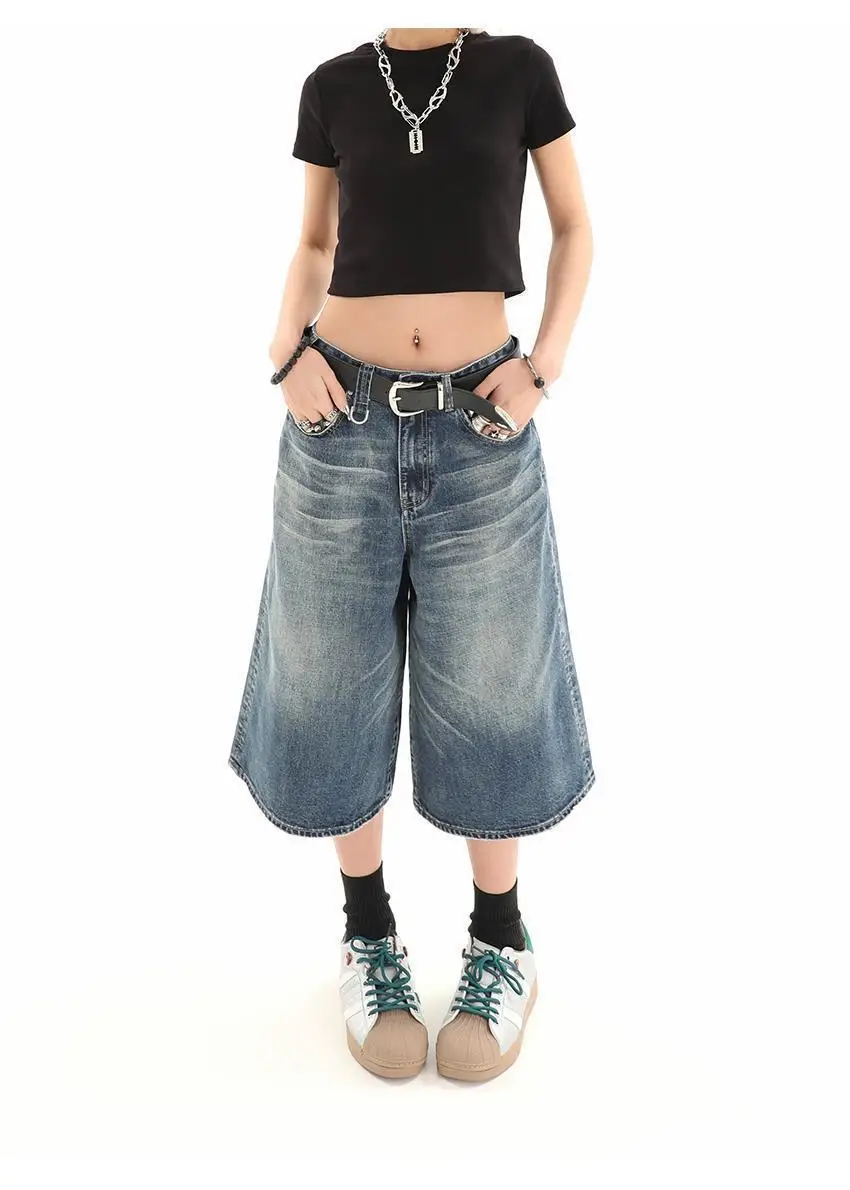 American Style Washed Denim Shorts Men — feature 7