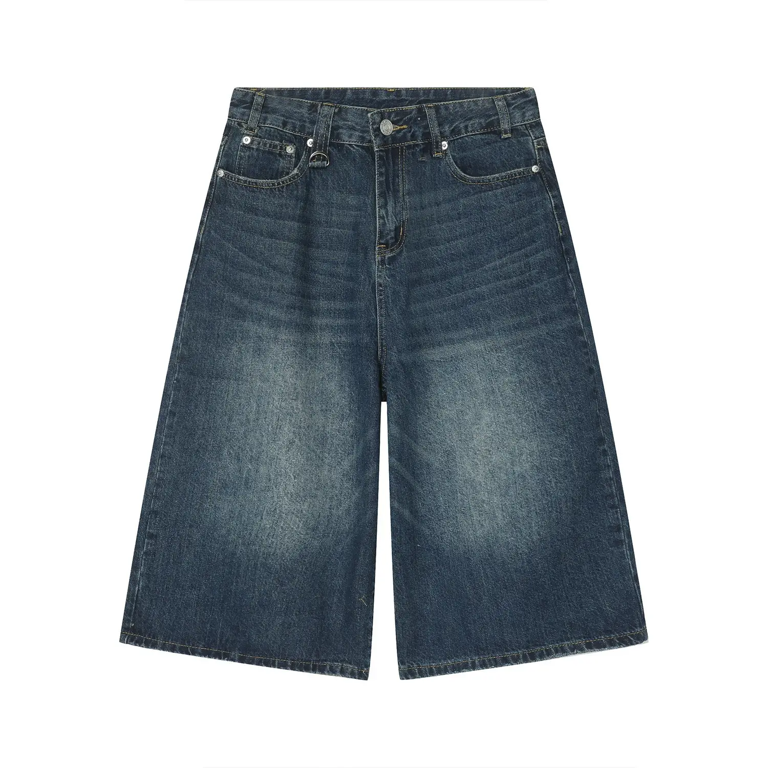 American Style Washed Denim Shorts Men