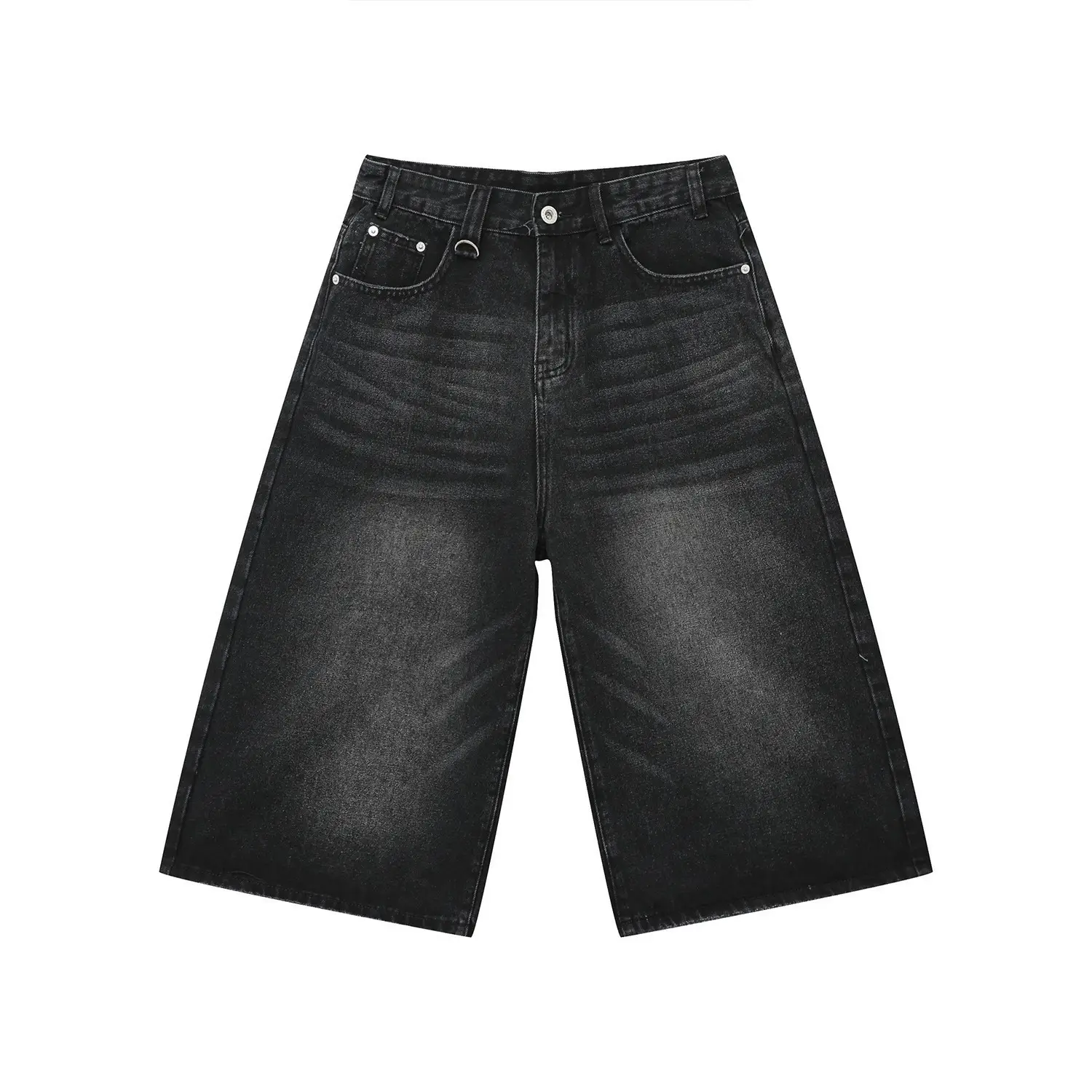 American Style Washed Denim Shorts Men