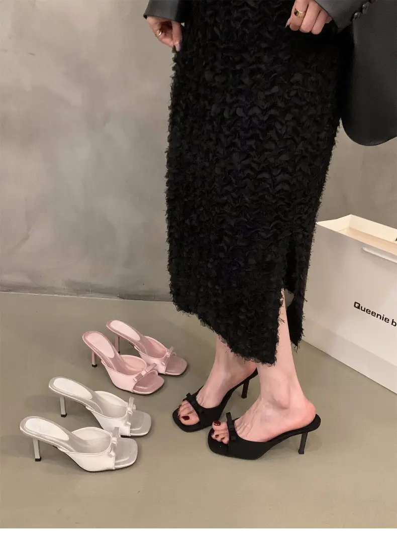 Pink High Heel French Small Sandals Fairy Shoes 2024 New Summer Fashion Outwear Elegant Niche Sandals — feature 2