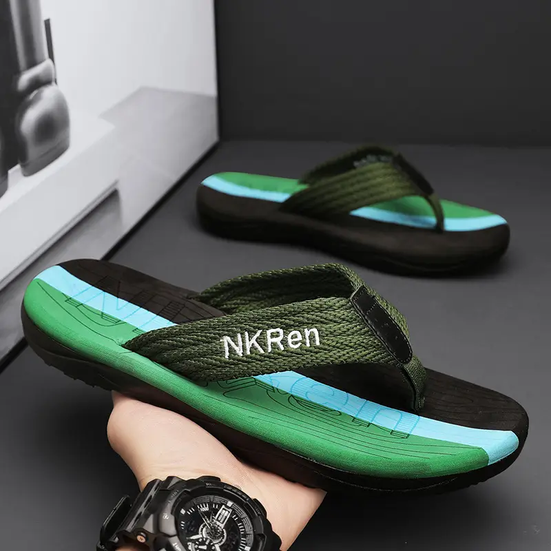 Slippers Men's Summer New Thick Bottom Trendy Casual Men's Beach Flip-Flops Outdoor Wear Men's Sandals - Image 6
