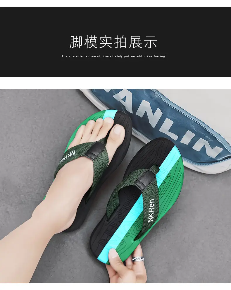 Slippers Men's Summer New Thick Bottom Trendy Casual Men's Beach Flip-Flops Outdoor Wear Men's Sandals — feature 6
