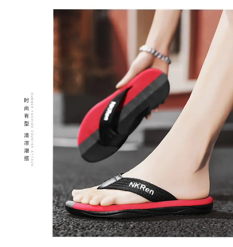 Slippers Men's Summer New Thick Bottom Trendy Casual Men's Beach Flip-Flops Outdoor Wear Men's Sandals — feature 7