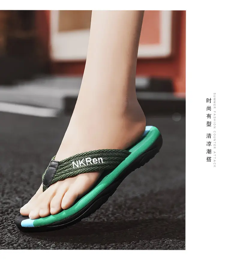 Slippers Men's Summer New Thick Bottom Trendy Casual Men's Beach Flip-Flops Outdoor Wear Men's Sandals — feature 9