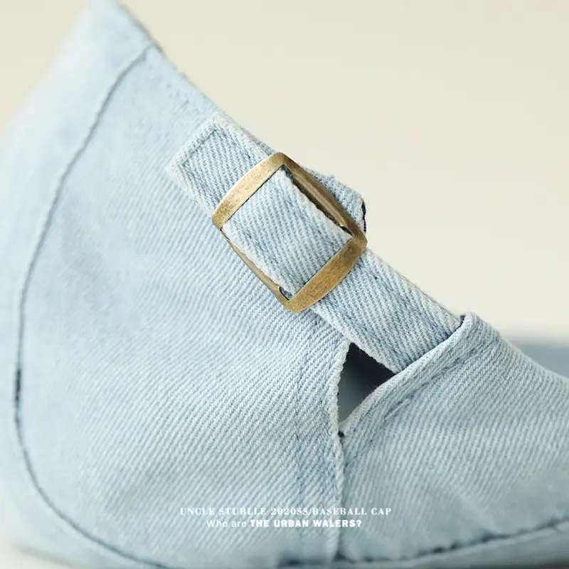 Vintage Wash Water Denim Forward Cap Men Women Adjustable All-match - Image 8