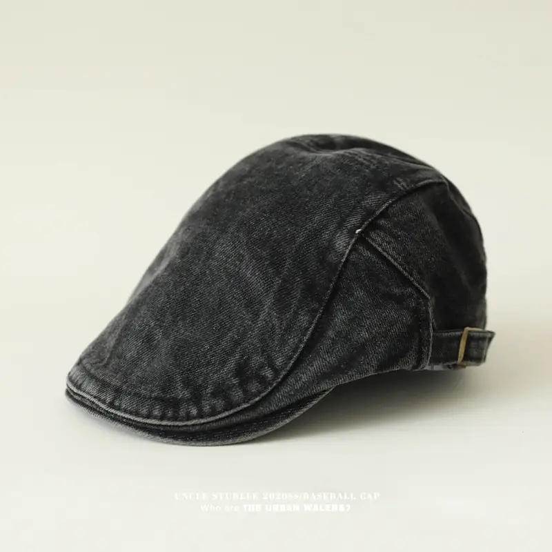 Vintage Wash Water Denim Forward Cap Men Women Adjustable All-match — feature 10