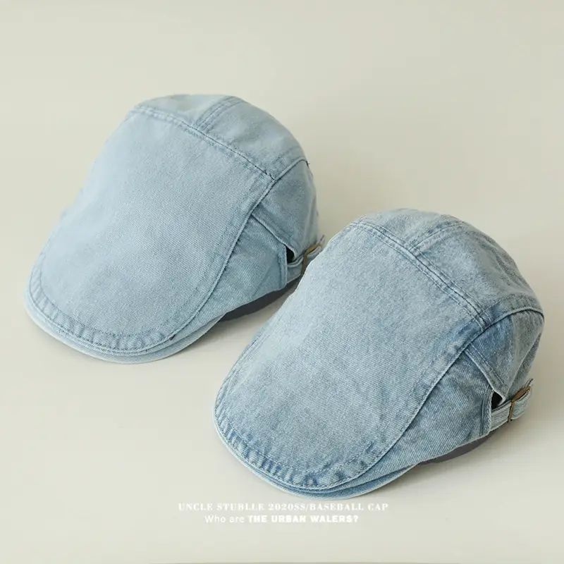 Vintage Wash Water Denim Forward Cap Men Women Adjustable All-match — feature 3