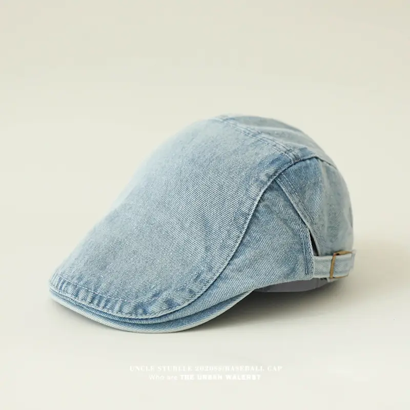 Vintage Wash Water Denim Forward Cap Men Women Adjustable All-match — feature 6