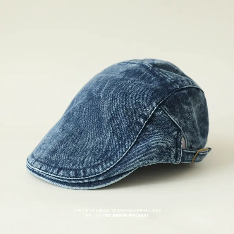 Vintage Wash Water Denim Forward Cap Men Women Adjustable All-match — feature 7