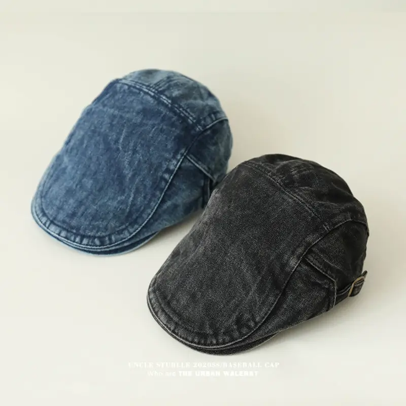 Vintage Wash Water Denim Forward Cap Men Women Adjustable All-match — feature 8