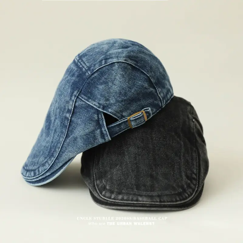 Vintage Wash Water Denim Forward Cap Men Women Adjustable All-match — feature 9