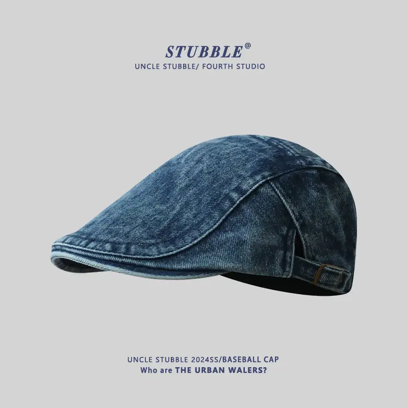 Vintage Wash Water Denim Forward Cap Men Women Adjustable All-match - Image 3