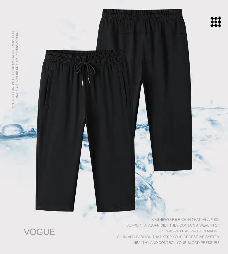 Men Grey Pure Cotton Capri Shorts Loose Fit — feature 3