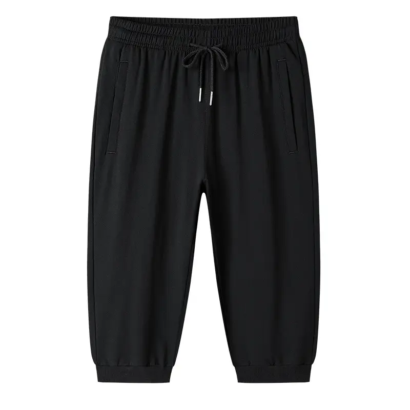 Men Grey Pure Cotton Capri Shorts Loose Fit - Image 4