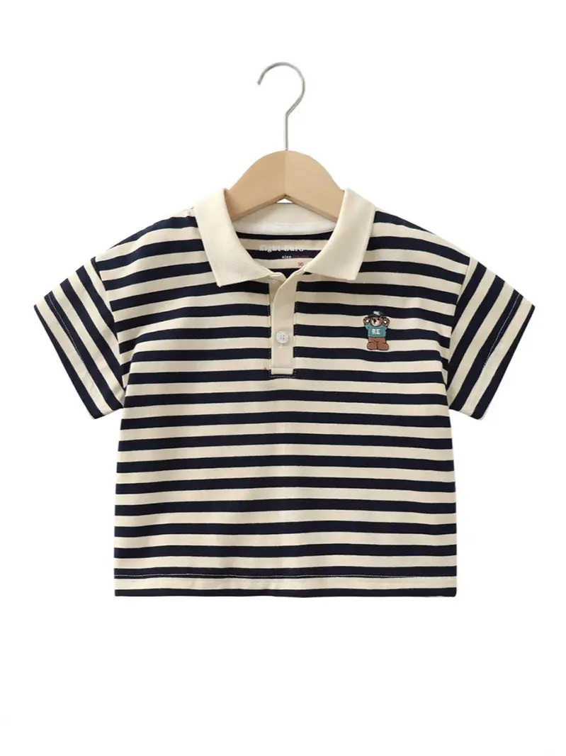Boys Striped Polo Shirt 3 Summer Casual Wear - Image 6