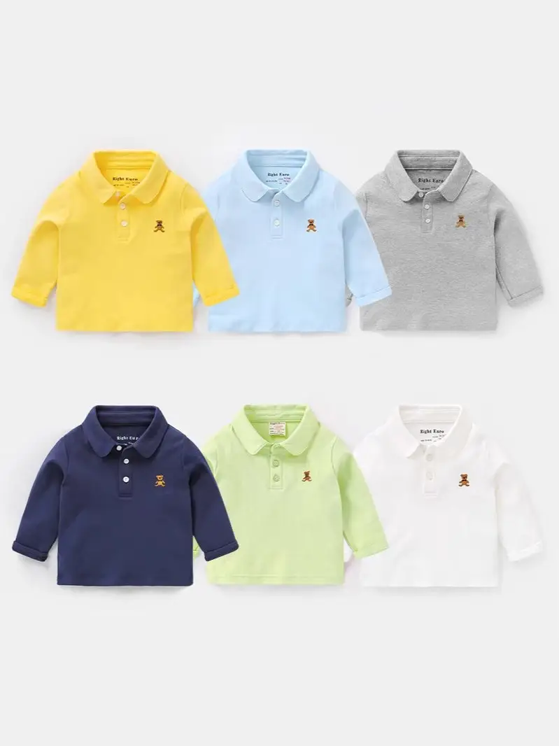 Boys' Polo Long Sleeve T-Shirt Autumn Kids Clothing - Image 5