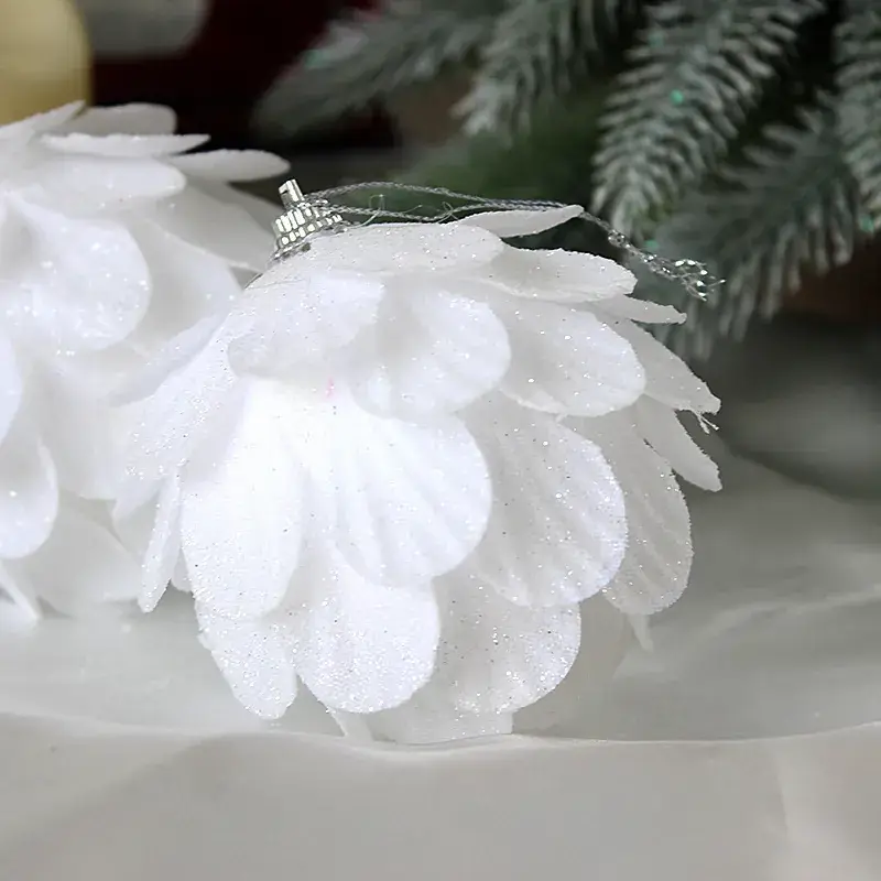 Silver Butterfly Foam Christmas Balls 8cm