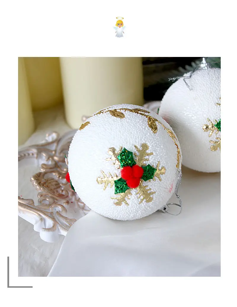 Silver Butterfly Foam Christmas Balls 8cm — feature 23