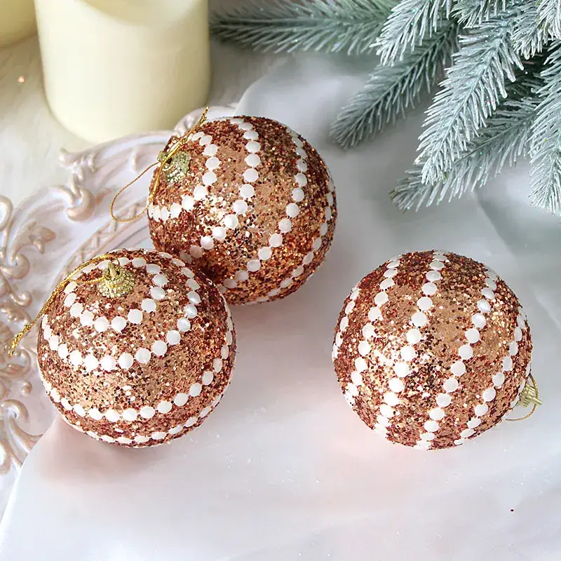 Silver Butterfly Foam Christmas Balls 8cm