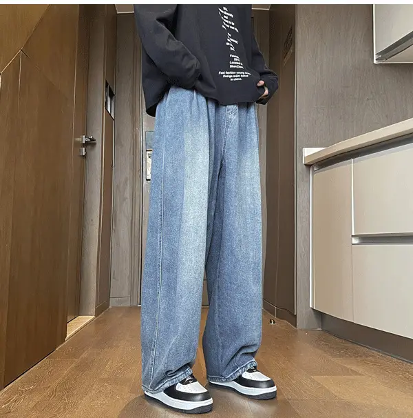 Men Wide Leg Jeans Spring Autumn Loose Straight Pants — feature 16