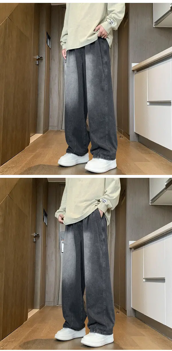 Men Wide Leg Jeans Spring Autumn Loose Straight Pants — feature 8