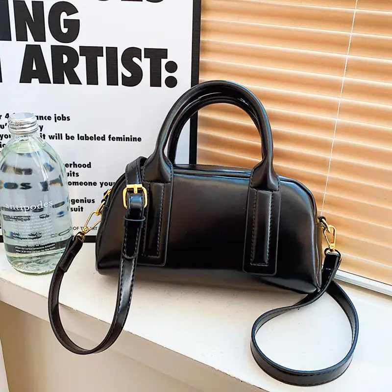 Black Korean Fashion Shoulder Messenger Bag 2024 - Image 7