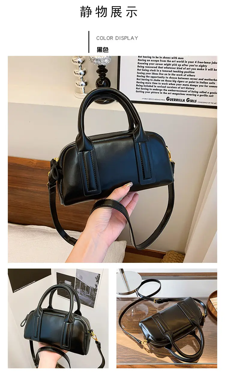 Black Korean Fashion Shoulder Messenger Bag 2024 — feature 13
