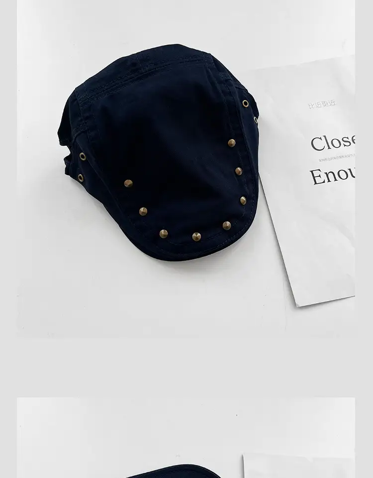Women's Retro Rivet Hat Sunscreen All Match — feature 14