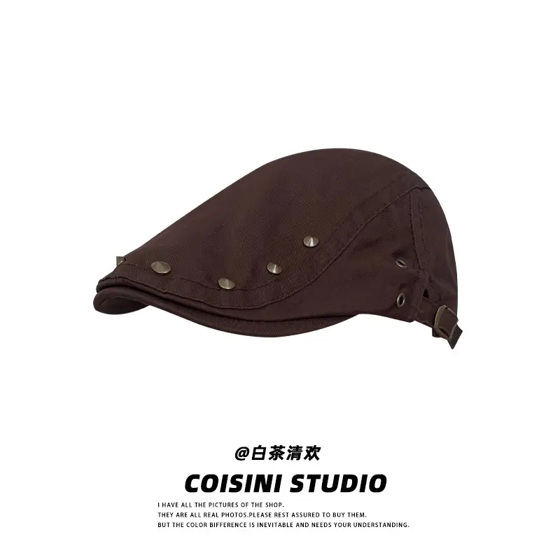Women's Retro Rivet Hat Sunscreen All Match - Image 3