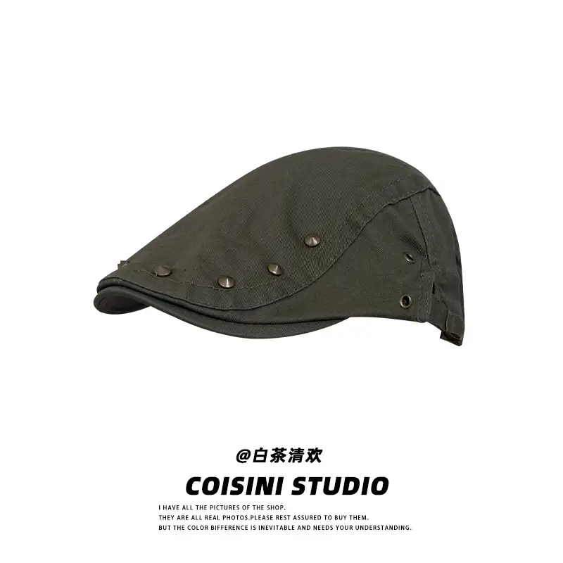 Women's Retro Rivet Hat Sunscreen All Match - Image 4