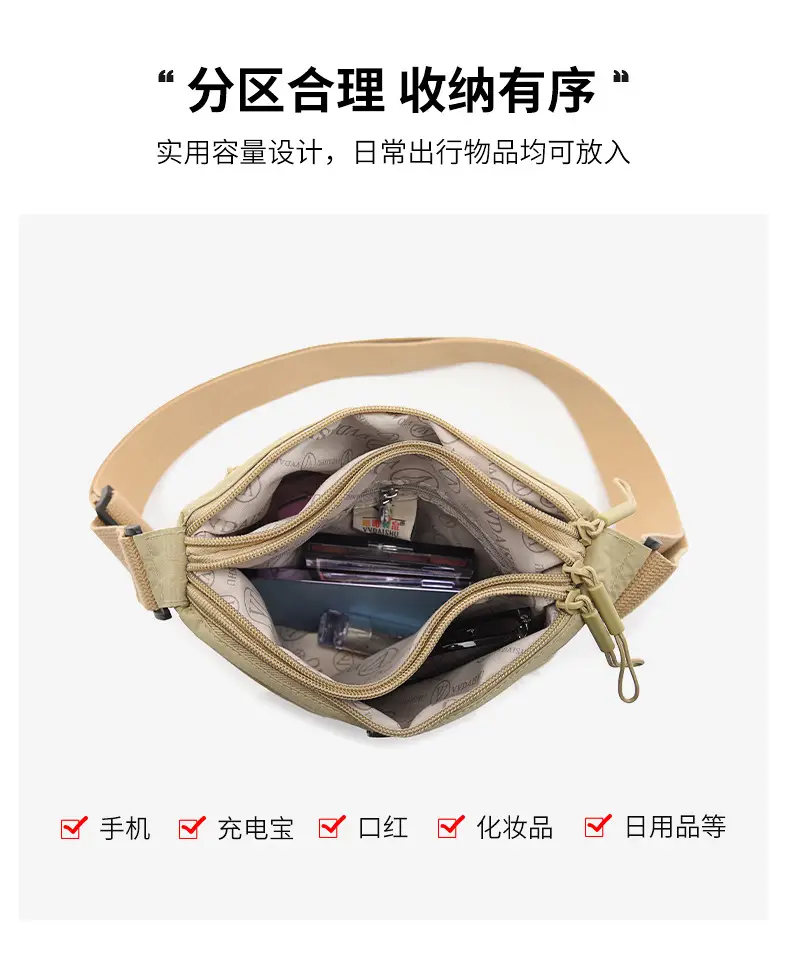 Women's Green Waterproof Crossbody Bag Nylon Oxford — feature 2