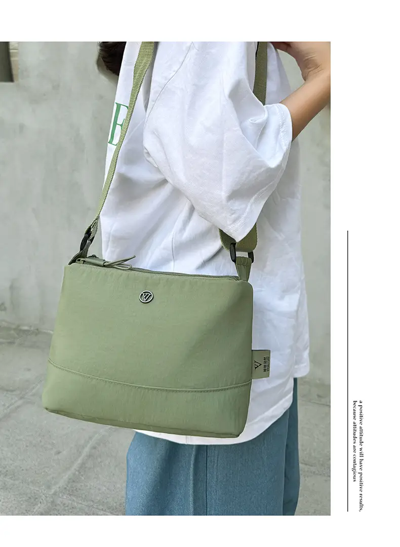 Women's Green Waterproof Crossbody Bag Nylon Oxford — feature 8