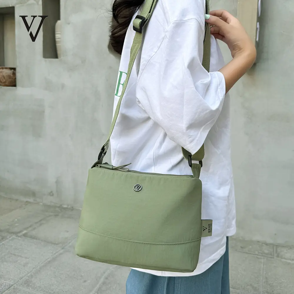 Women's Green Waterproof Crossbody Bag Nylon Oxford