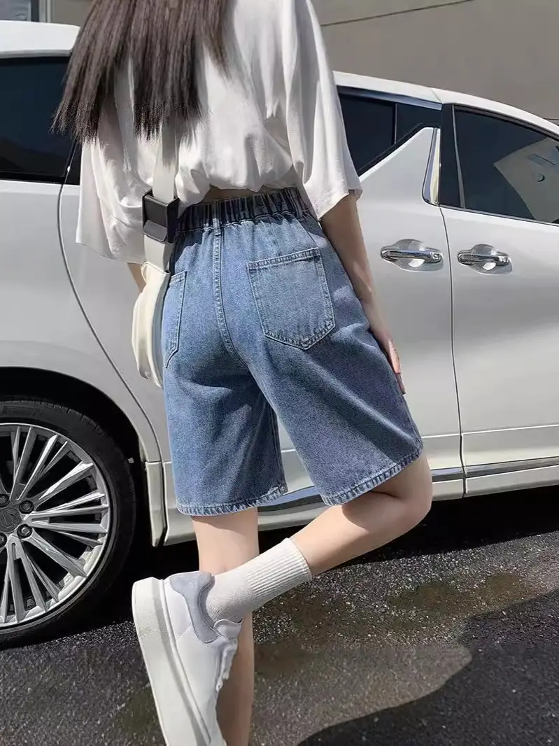Jiaxun Xintang Denim Shorts Dark Blue Youth
