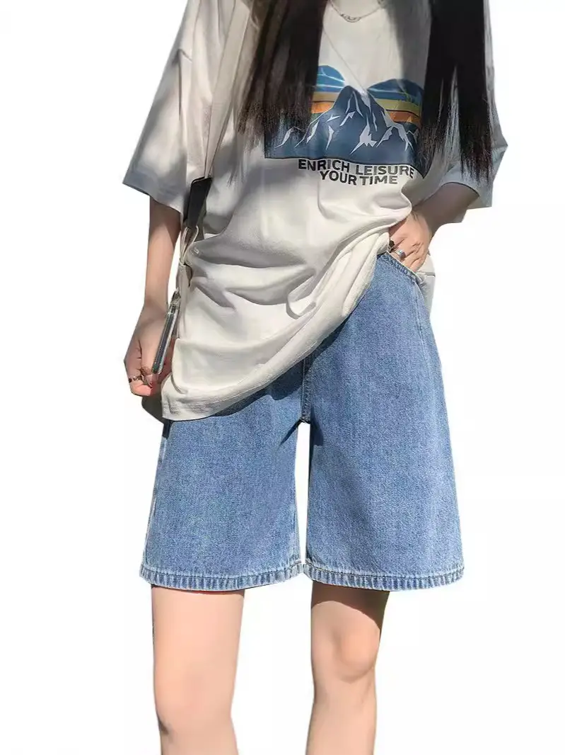 Jiaxun Xintang Denim Shorts Dark Blue Youth