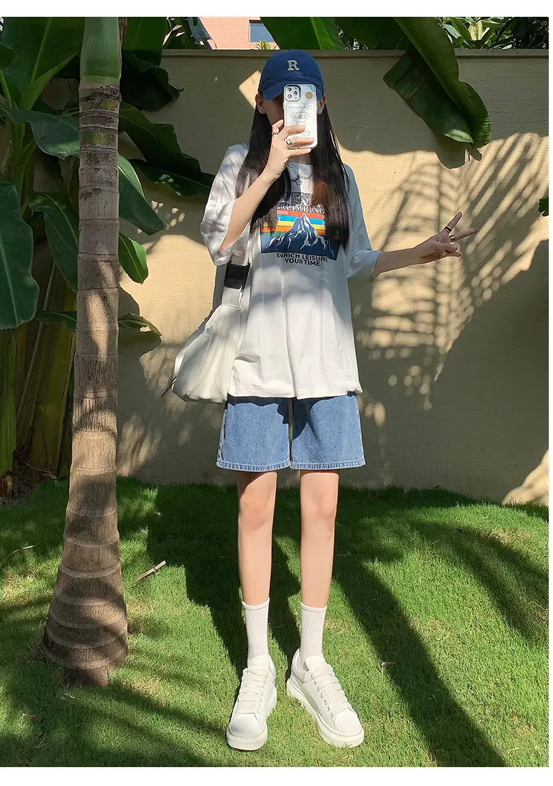 Jiaxun Xintang Denim Shorts Dark Blue Youth — feature 16