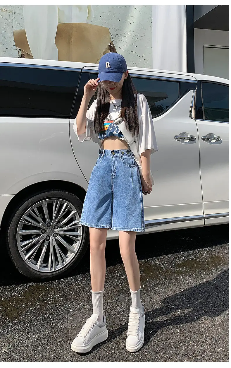 Jiaxun Xintang Denim Shorts Dark Blue Youth — feature 19