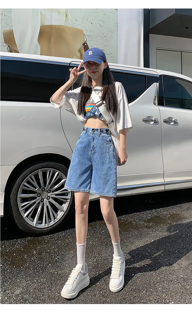 Jiaxun Xintang Denim Shorts Dark Blue Youth — feature 20