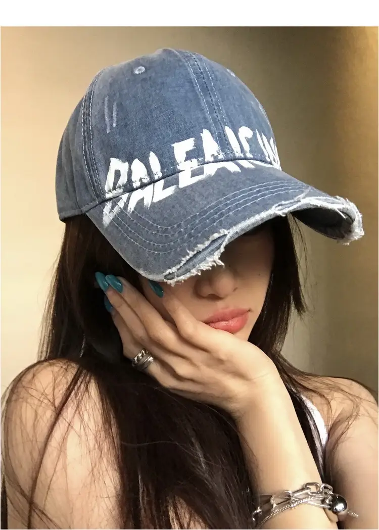 Pink Balenciada Washed Cap for Women Summer Sunshade — feature 1