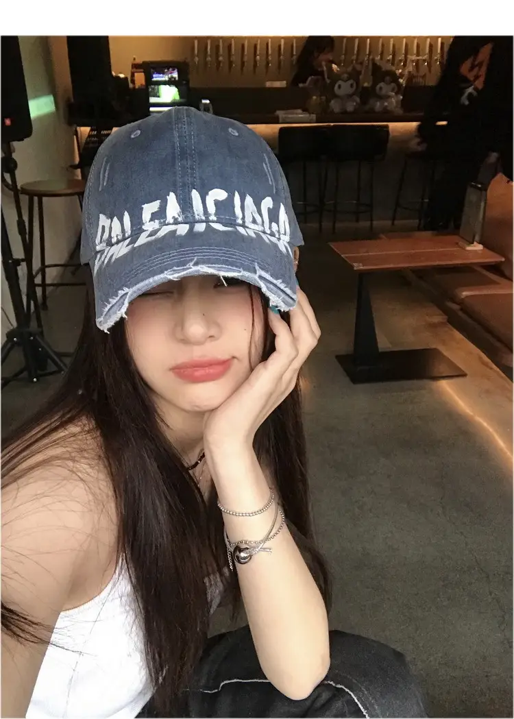 Pink Balenciada Washed Cap for Women Summer Sunshade — feature 10