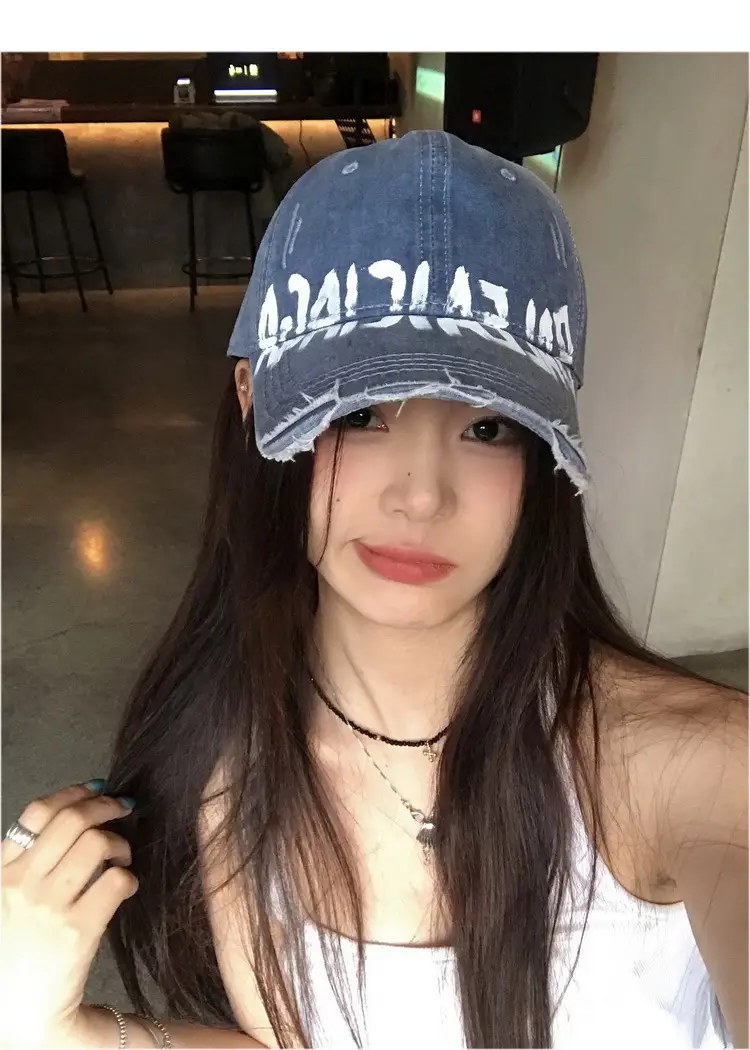 Pink Balenciada Washed Cap for Women Summer Sunshade — feature 11