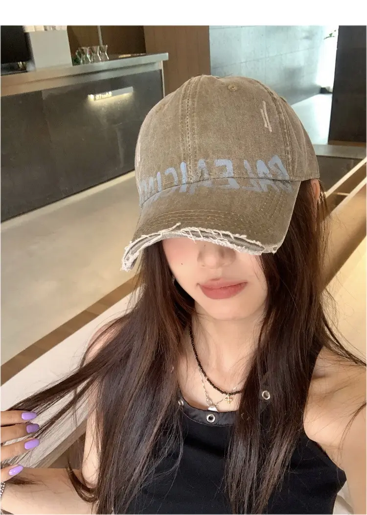 Pink Balenciada Washed Cap for Women Summer Sunshade — feature 13
