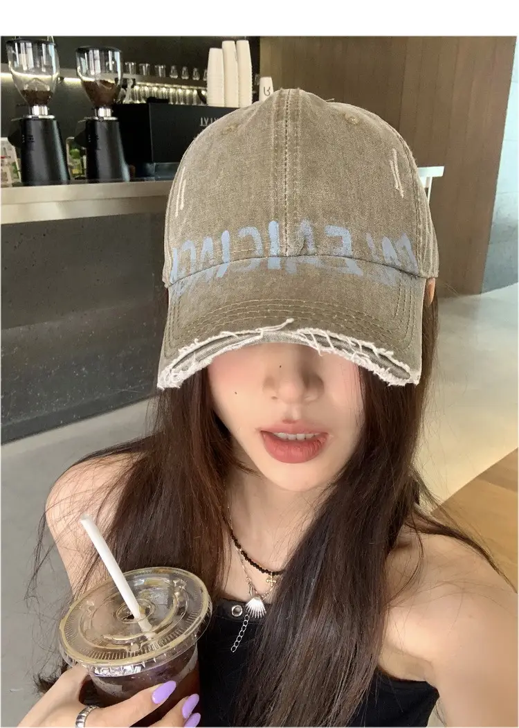 Pink Balenciada Washed Cap for Women Summer Sunshade — feature 15