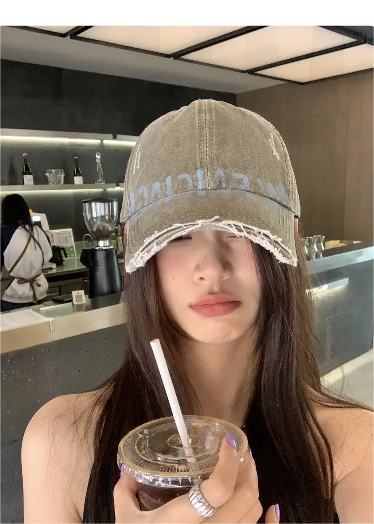 Pink Balenciada Washed Cap for Women Summer Sunshade — feature 16