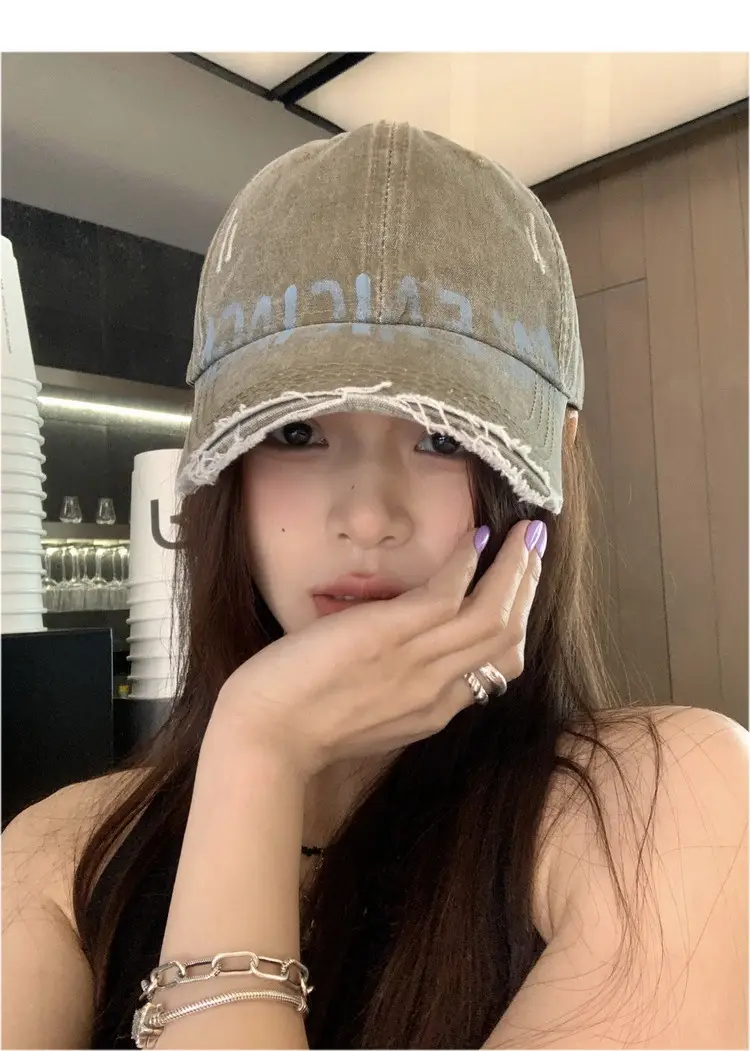 Pink Balenciada Washed Cap for Women Summer Sunshade — feature 17