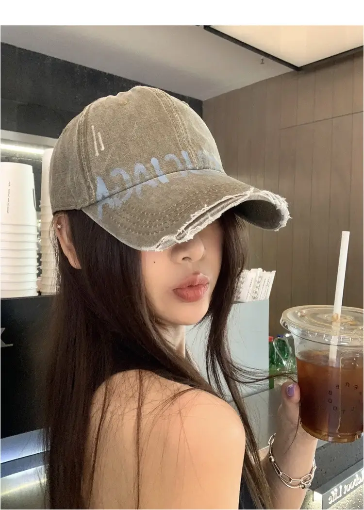 Pink Balenciada Washed Cap for Women Summer Sunshade — feature 4